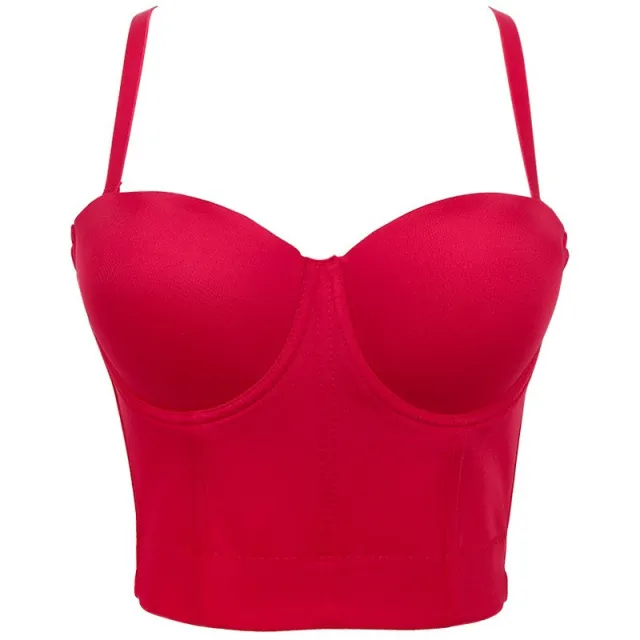 New Backless Tube Top Solid Color Bra Small Sling Removable Shoulder Strap Shaping Chest Wrap Red - Shop at LoveMi