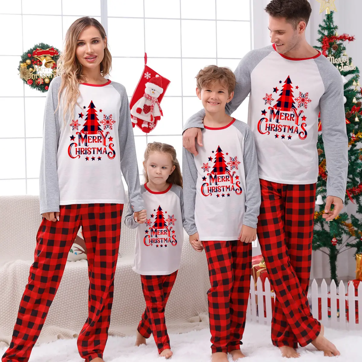 European And American Parent-child Homewear Clothes Christmas
