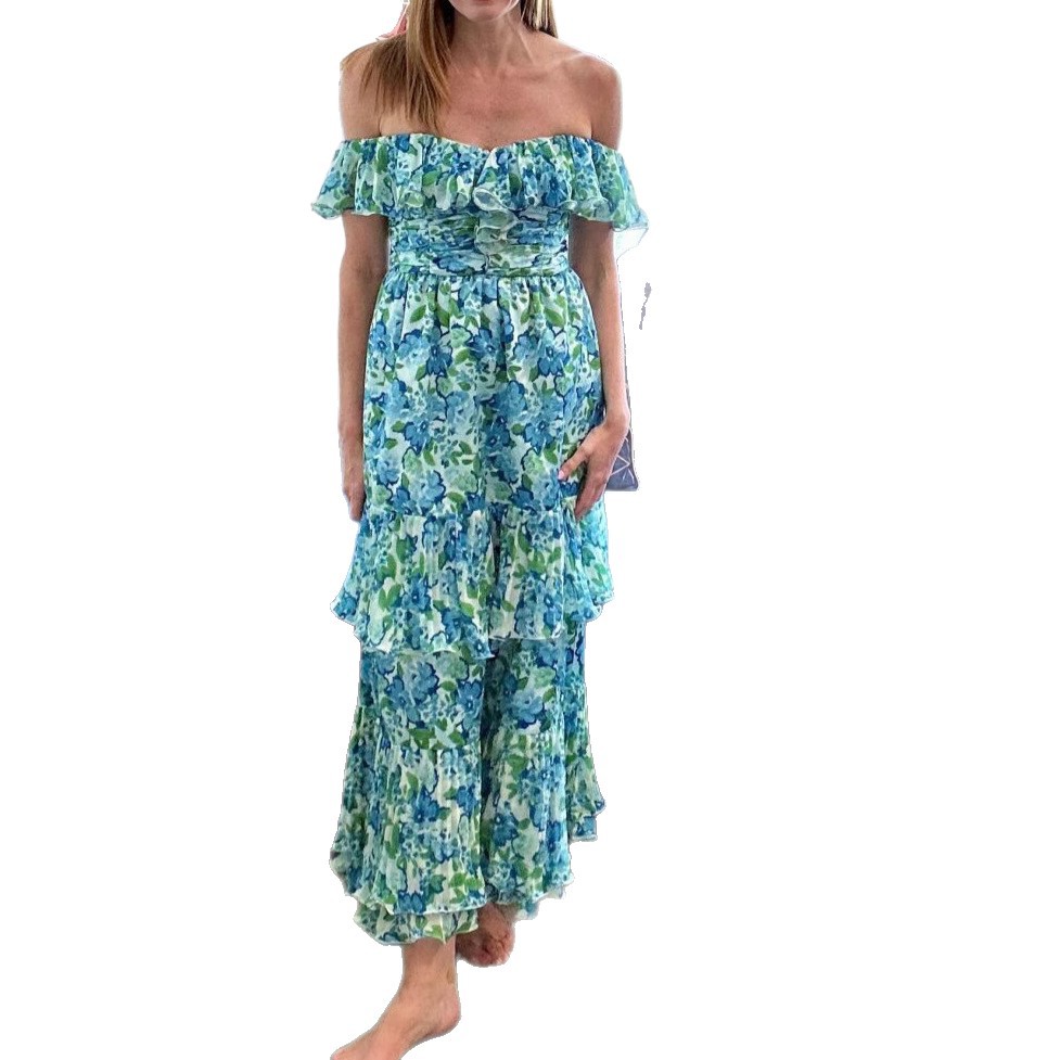 Chiffon Off-Shoulder Long Dress, picture 4 of 6