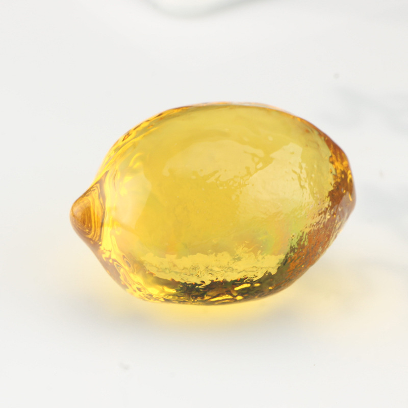 Simulation Fruit Lemon Citrus Crystal Ornament Craft