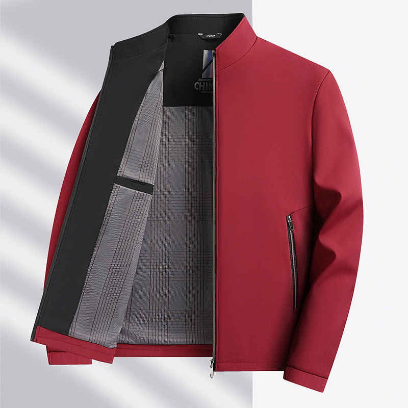 Casual Minimalist Solid-color Versatile Mens Jacket