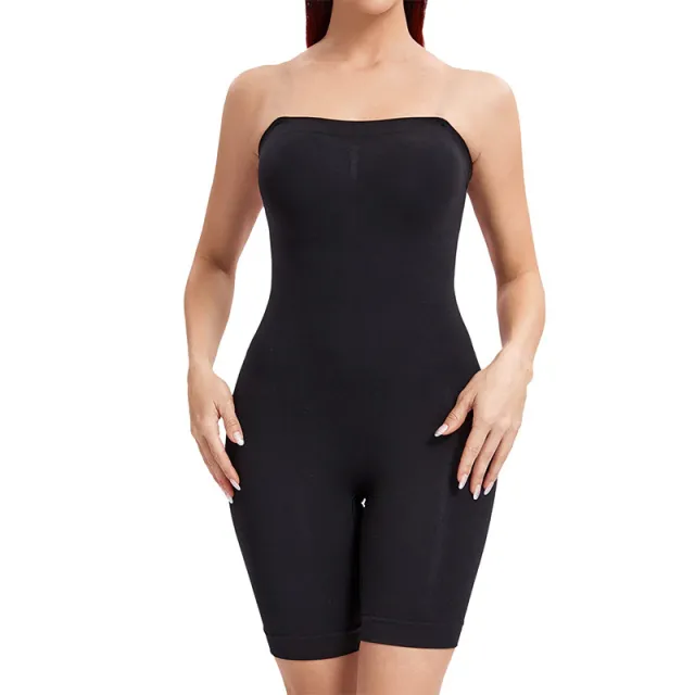 Women's Tube Top Integrated Belly Contracting Corset Black - Shop at LoveMi