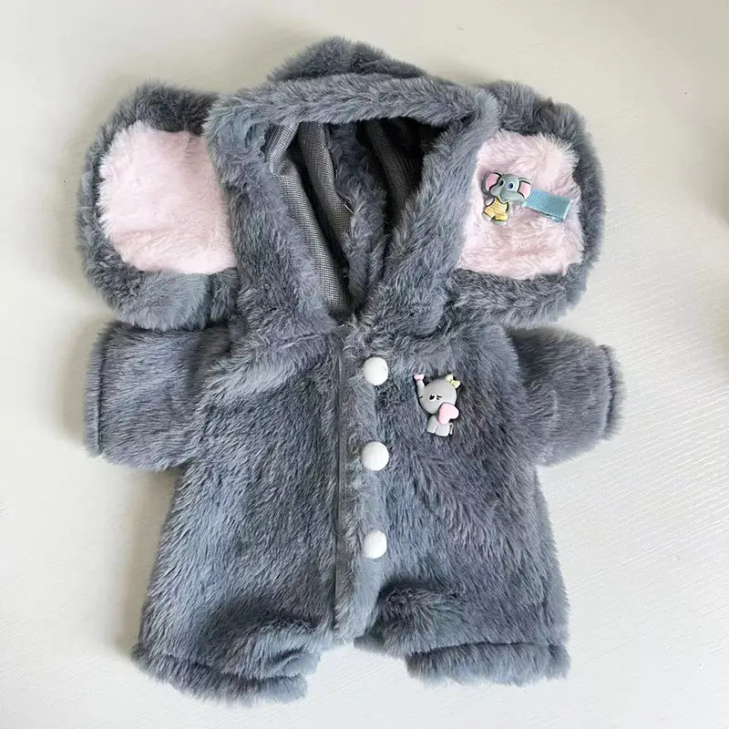 Little Bear Doll Clothes Gray Elephant Jumpsuit Suit