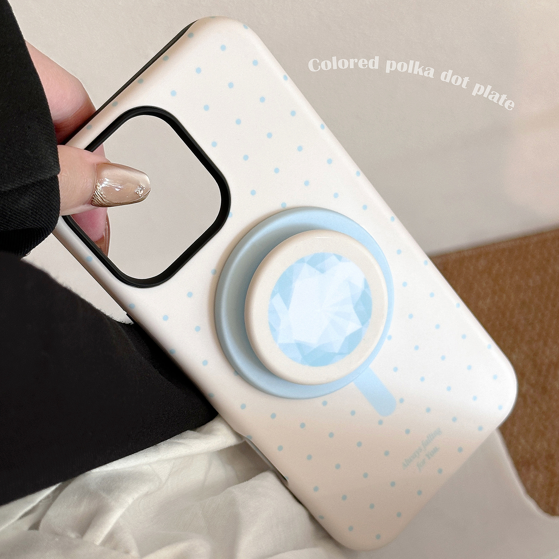 Colorful Diamond Magnetic Mount Phone Case