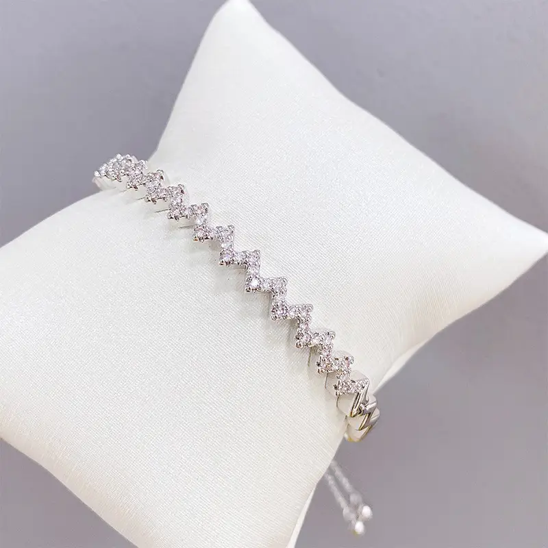 Adjustable Pull-out Elegant Fashion Micro Inlaid Zircon Women's Bracelet