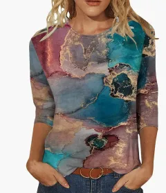 Women's Clothing European And American Milk Silk Round Neck Positioning - Rl Cx 003-M - View 1