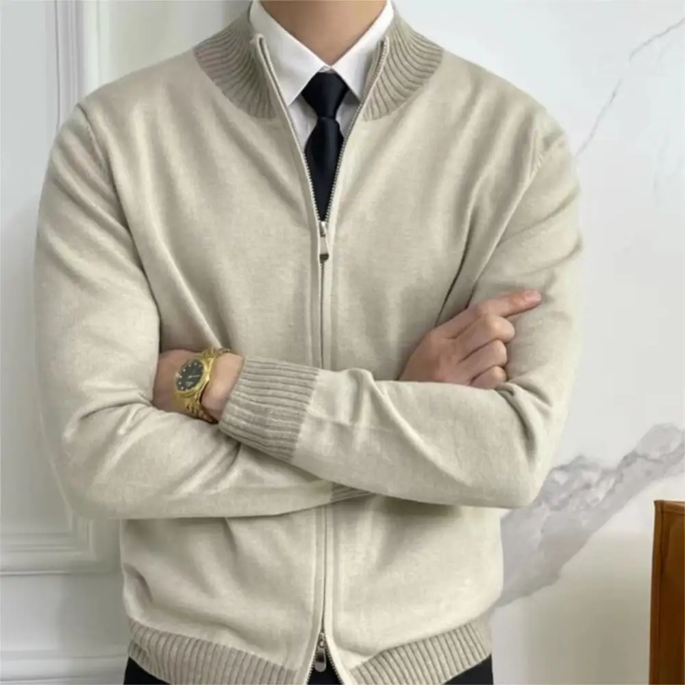 Knitwear Coat for Men Trendy Brand Long Sleeve