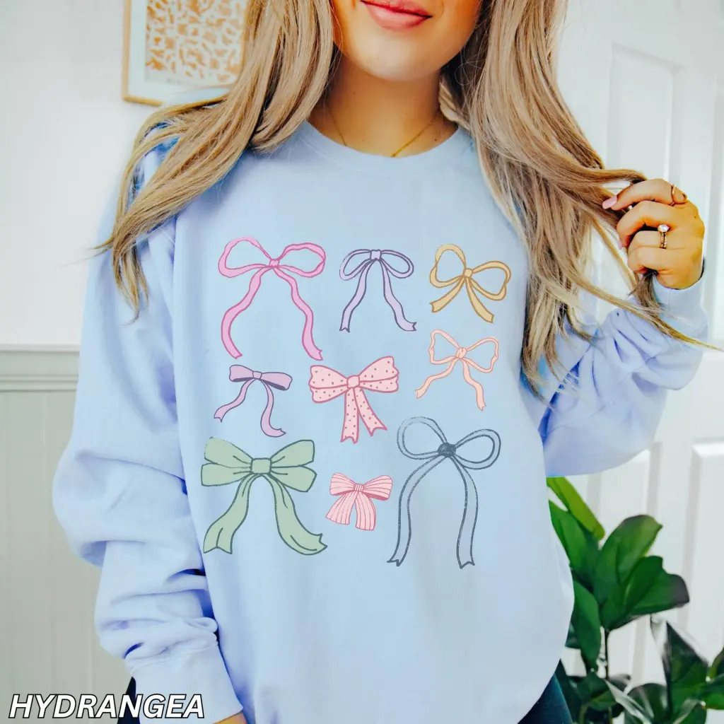 Fashion Bowknot Top Length Women's Warm Clothing - Blue