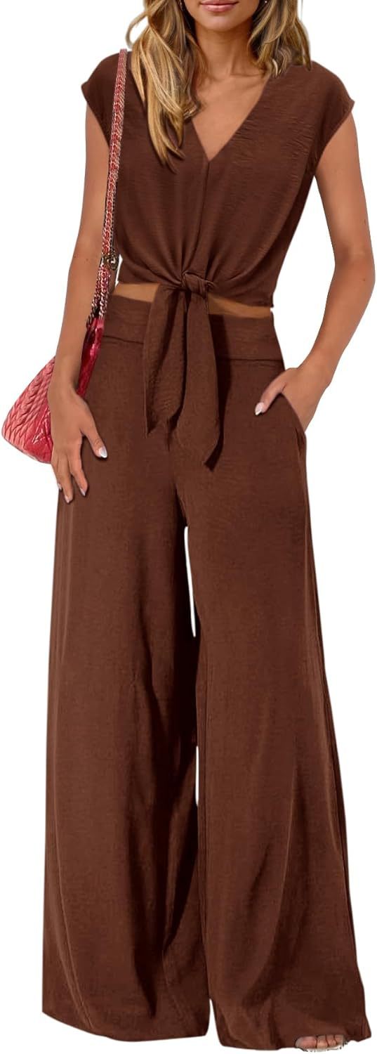 High Waist Slim-fit Wide-legged Pants Suit - Image 8