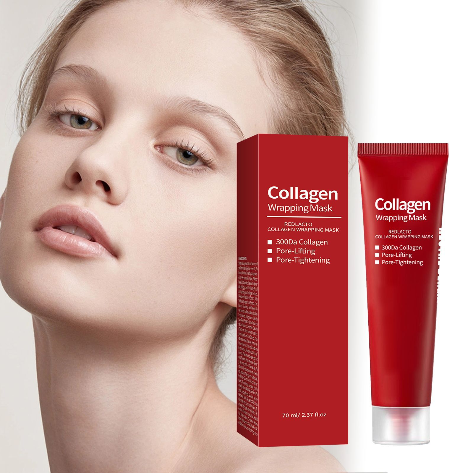 Title 10, Red Lactic Acid Collagen Mask Brightening And M...