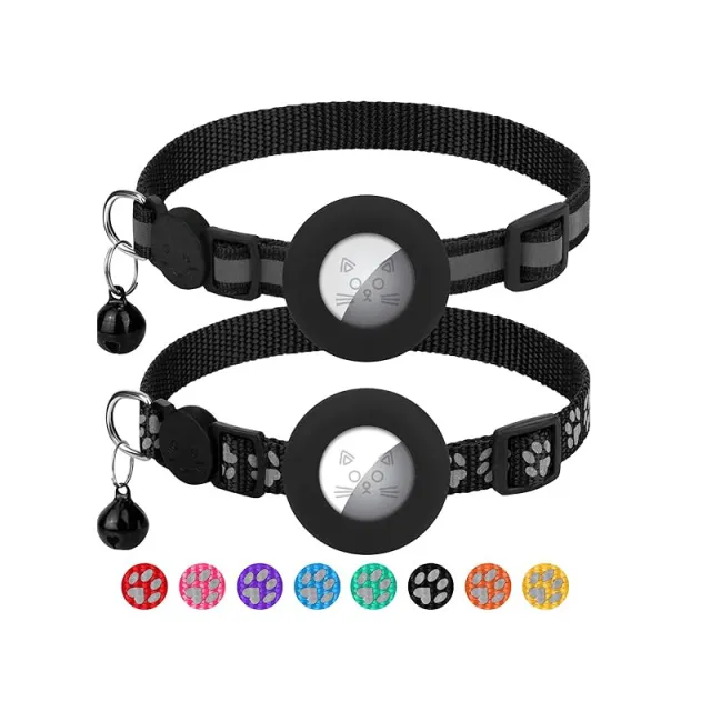 Pet Collar Cat Dog Reflective Anti lost Black - Shop at LoveMi