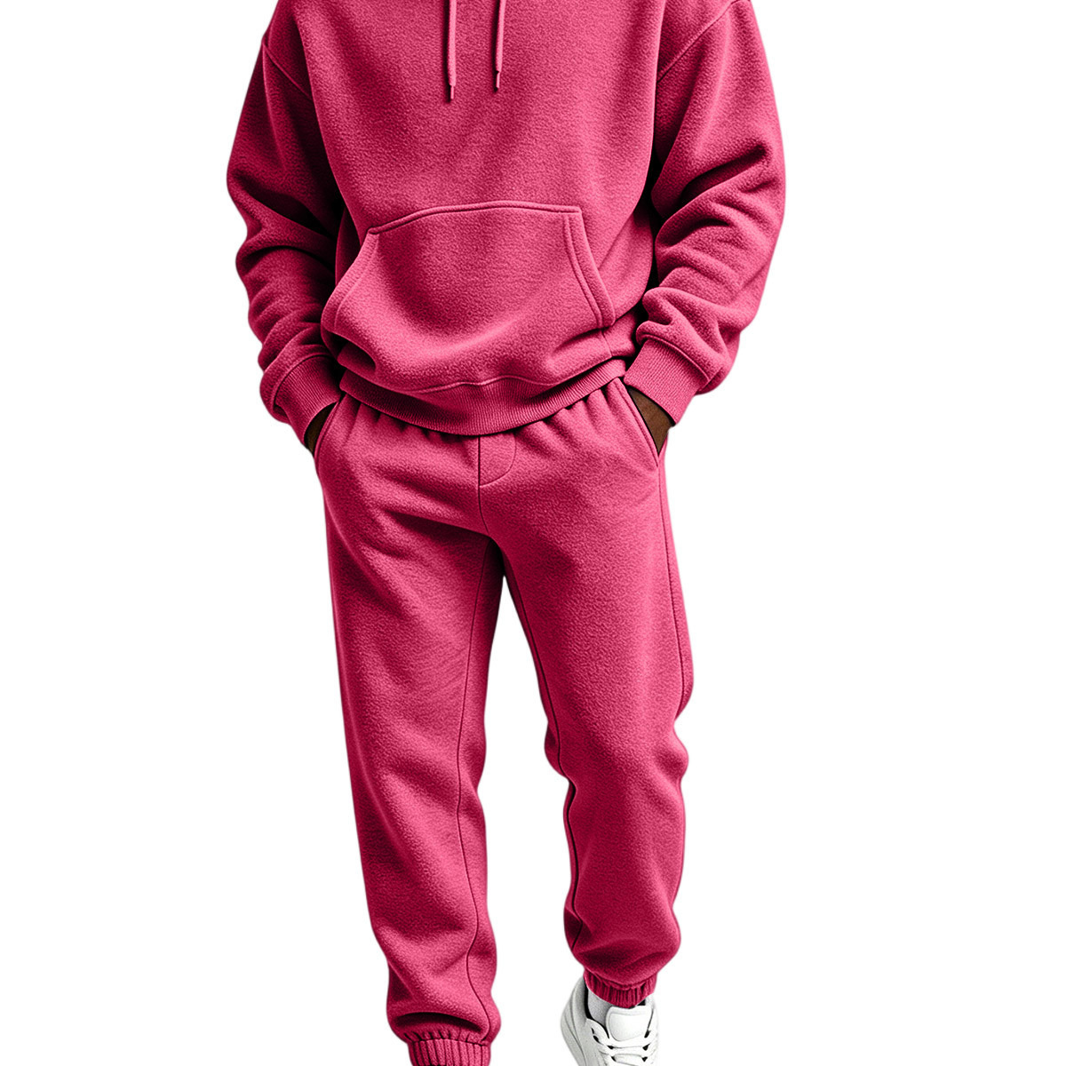 American-style Vintage Men's Hooded Sweatshirt And Sweatpants