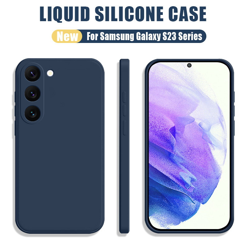 Solid Color Simple Drop-resistant Liquid Silicone Phone Case