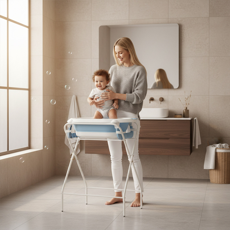 Baby Bathtub Stand And Tub Set