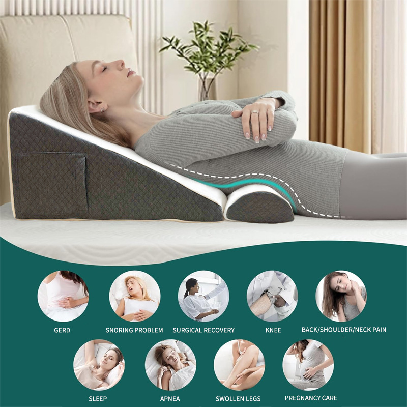 Triangular Sofa And Semicircular Bedside Pillow Set