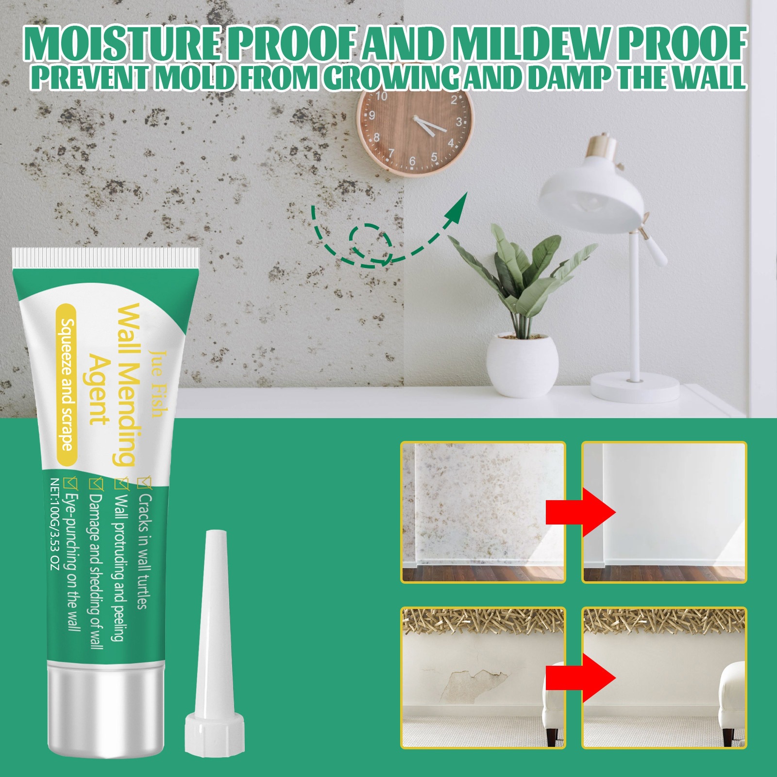Type C Wall-Filling Paste Household Use For Repairing Wall Cracks And Nail Holes Wall Putty For Repairs