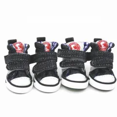 Small Dog Teddy Shoes Dog Four Seasons - Black - View 1