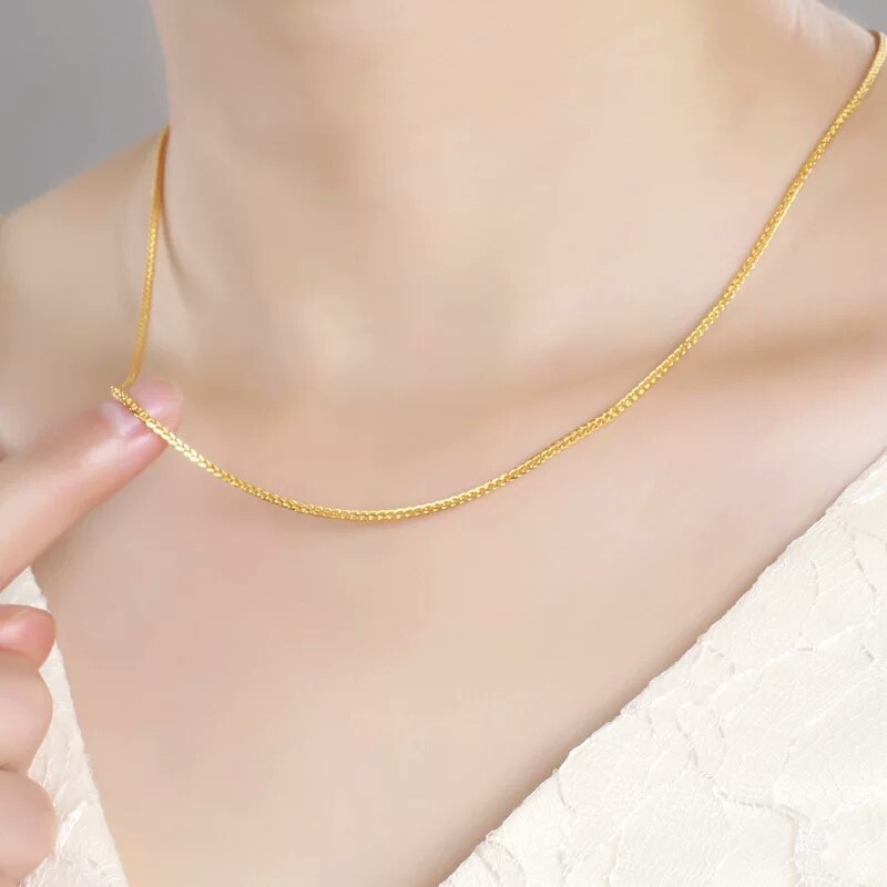 Simple All-match Shiny Clavicle Chain