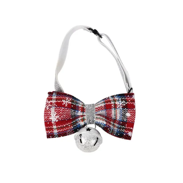 Christmas Triangle Pet Towel Santa Deer Print Dog Scarf Collar Premium Durable Fabric Holiday Decorative Bib For Pets White And Red Bow Tie - Shop at LoveMi