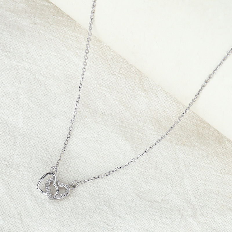 Fashion Special-interest High-grade Temperament Heart-shaped Collarbone Necklace