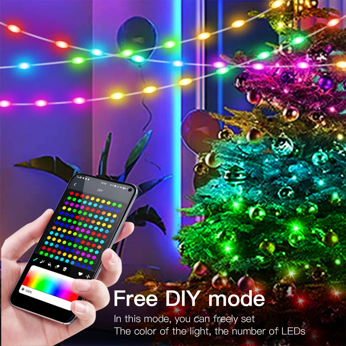 LED Light String Colorful Intelligent USB Bluetooth Waterproof Set
