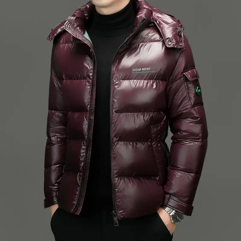 Glossy Men's Thickened Warm-keeping And Cold-proof Casual