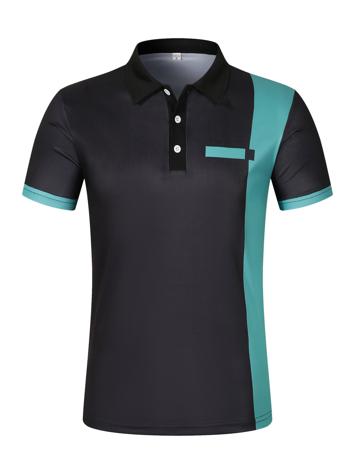 Title 15, Camiseta Polo Esportiva Masculina Listrada de V...