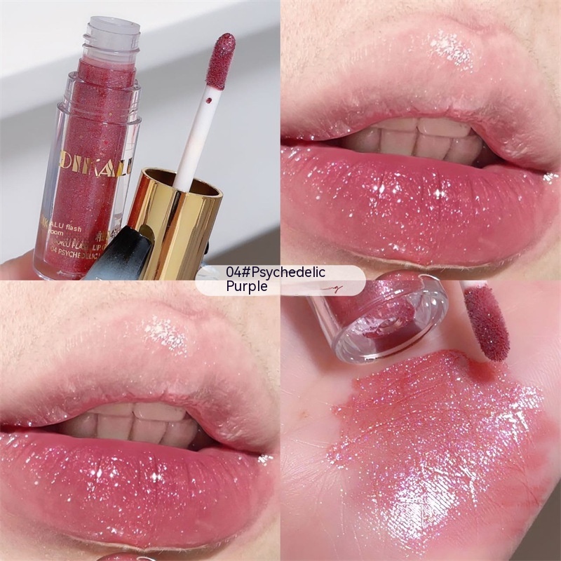 Transparent Lip Gloss Water Light Lipstick Cream Pure Desire No 04 Psychedelic Purple - Shop at LoveMi