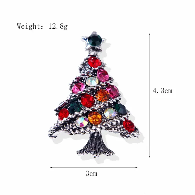 Women's Fashion Simple Geometric Christmas Brooch Xz4597 Vintage Christmas Tree - Shop at LoveMi