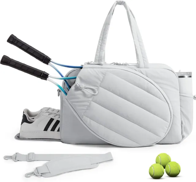 Foldable Portable With Shoe Compartments Shoulder Bag Gray - Shop at LoveMi