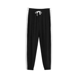 Women's Stitching Casual Harem Pants - Black - View 1