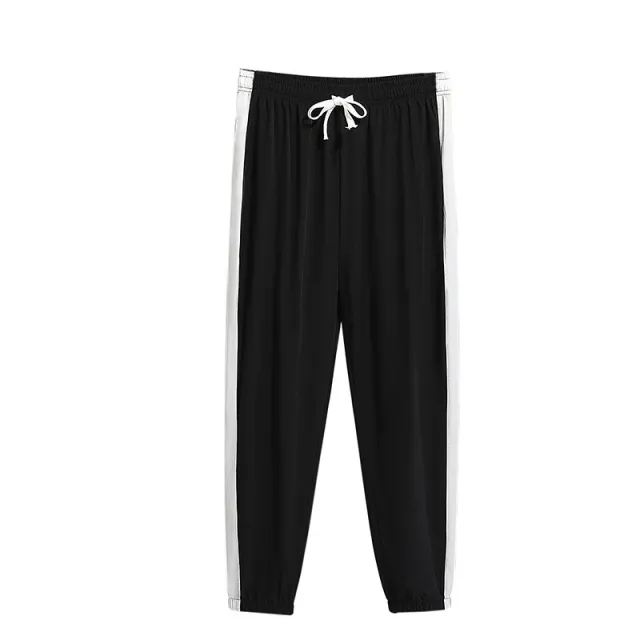 Women's Stitching Casual Harem Pants Black - Shop at LoveMi