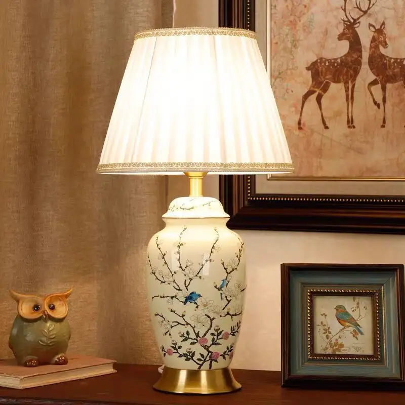 American-style Ceramic Table Lamp Bedroom Bedside Lamp