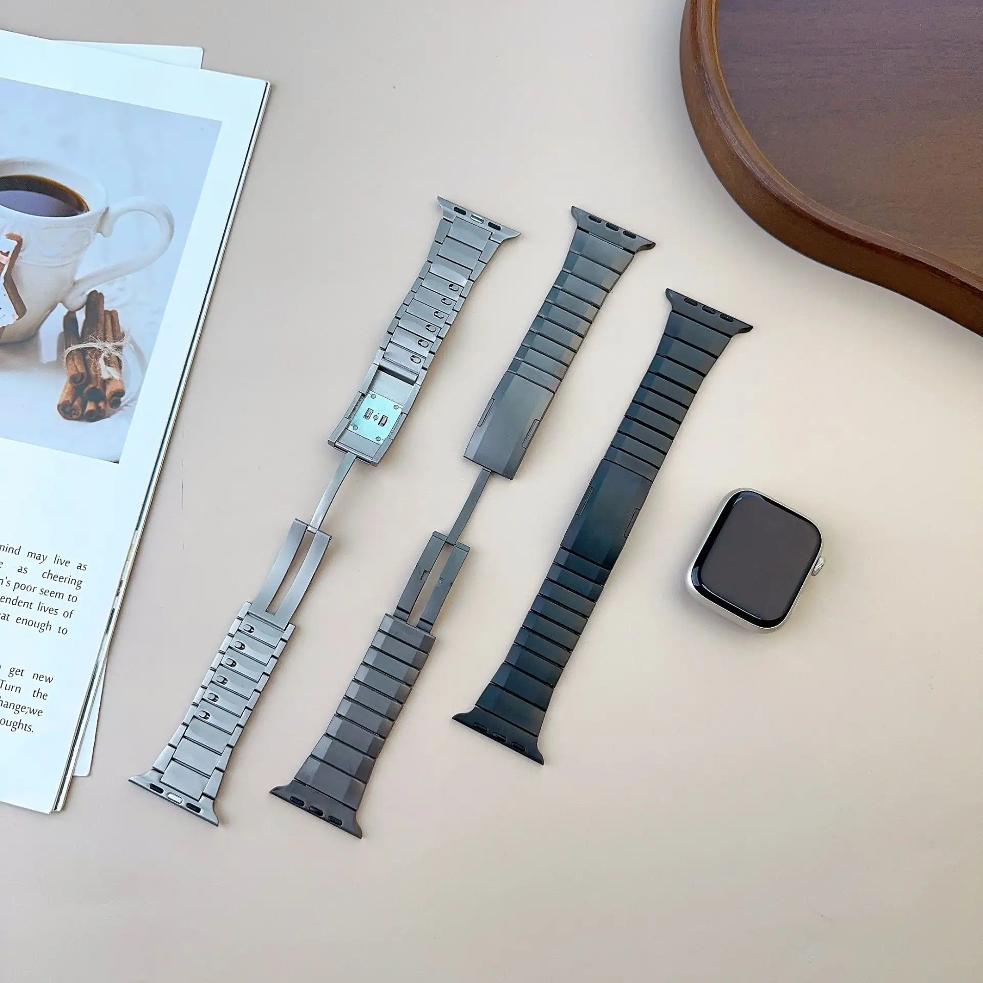 Metal Side Split Stainless Steel Watch Band