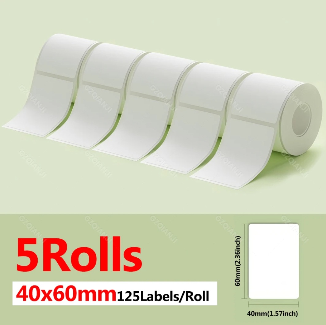 5 Rolls 40X60mm