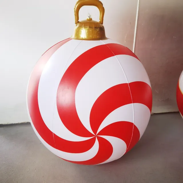 PVC Inflatable 60cm Christmas Ball Ornament Ball Venue Layout Party Atmosphere Ball Courtyard Layout Pattern 57 Lamp - Shop at LoveMi