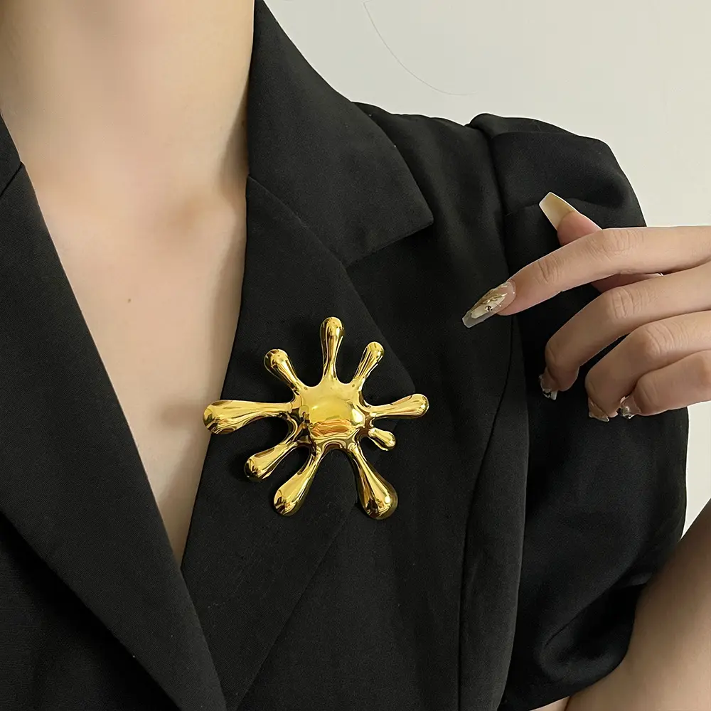 Retro Fireworks Brooch Women's All-match Glossy