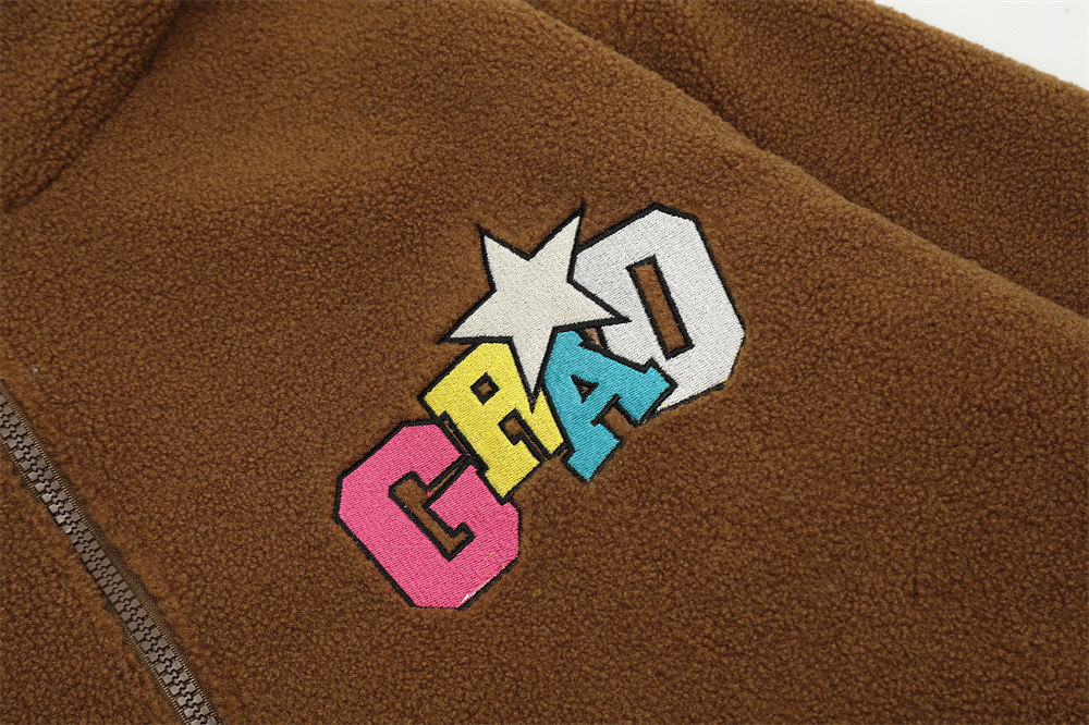 معطف صوف مقنع بأذن دب كرتوني