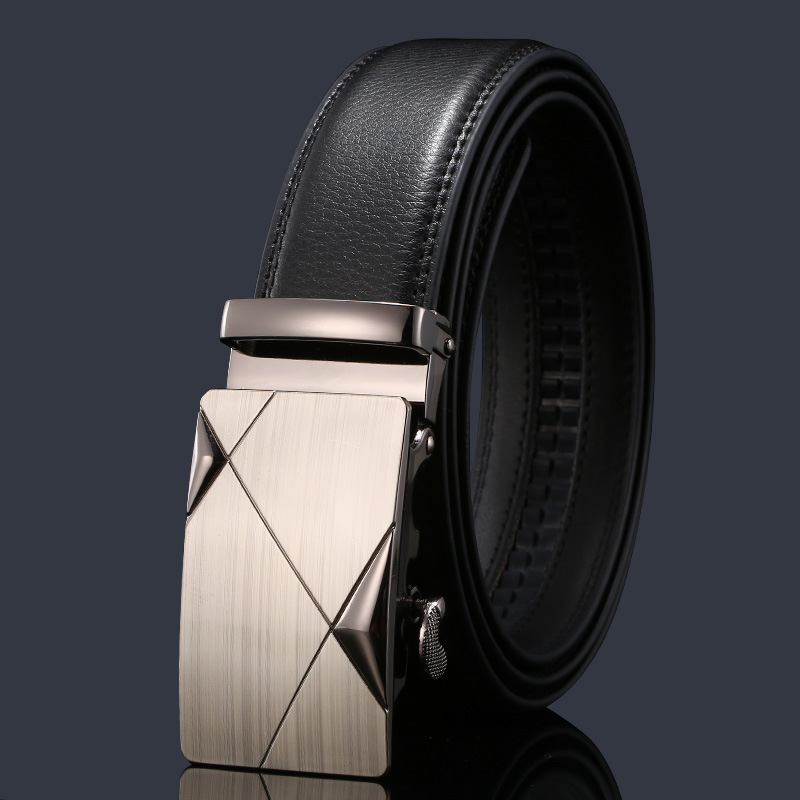 Mens Genuine Leather Belt With Automatic Buckle