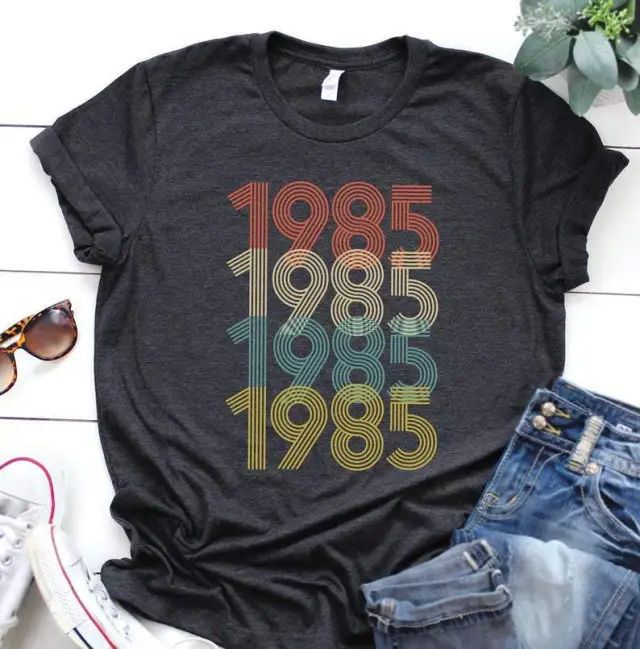 Color Printed T shirt Short Sleeve Loose Top Black - Shop at LoveMi