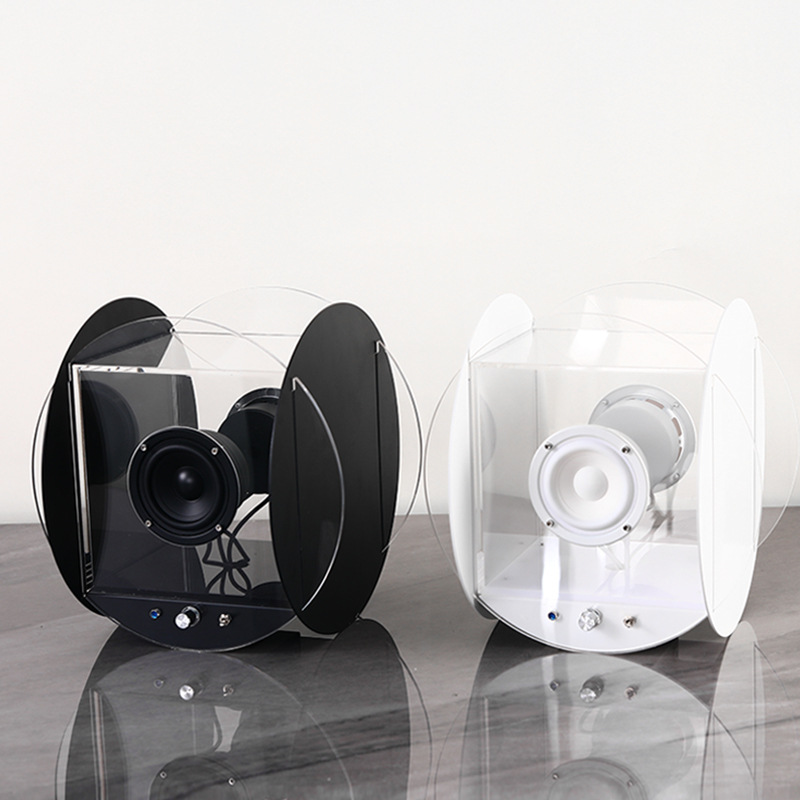 Creative Minimalist Acrylic Retro Bluetooth Round Speaker Ornament