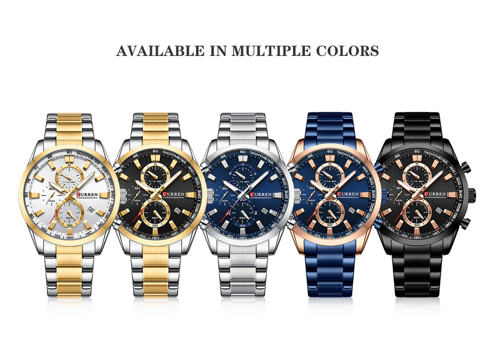 Men's Steel Belt Six-pin Chronograph Quartz Watch - Image 11