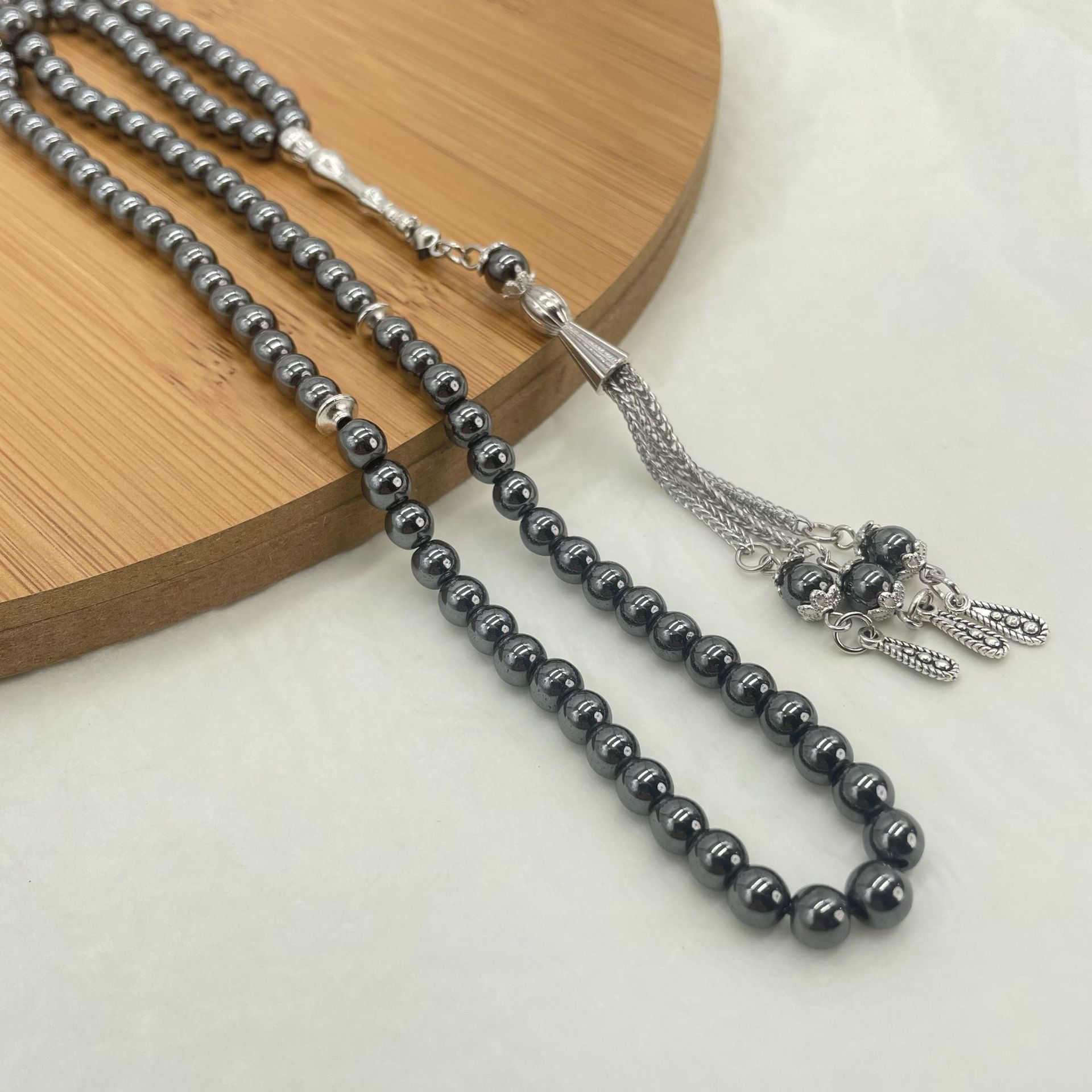 Haematite Alloy Electroplating Rosary Bracelet