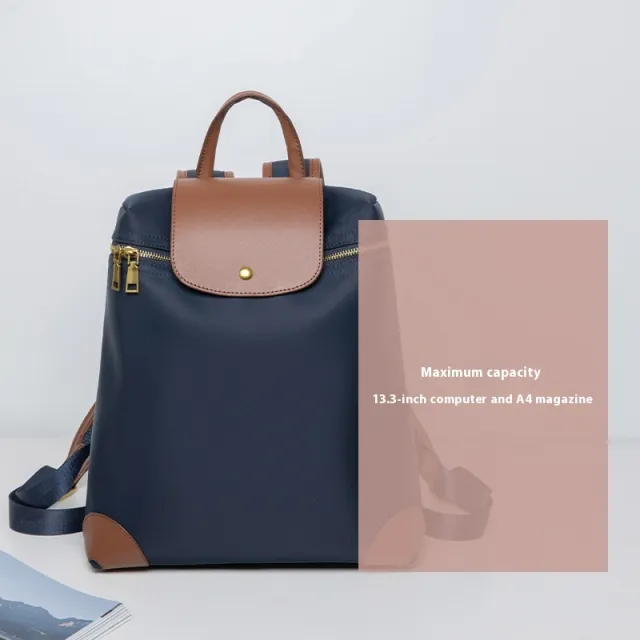 Backpack Casual Shoulder Hand carrying Nylon Canvas Traveling Bag Blue - Shop at LoveMi