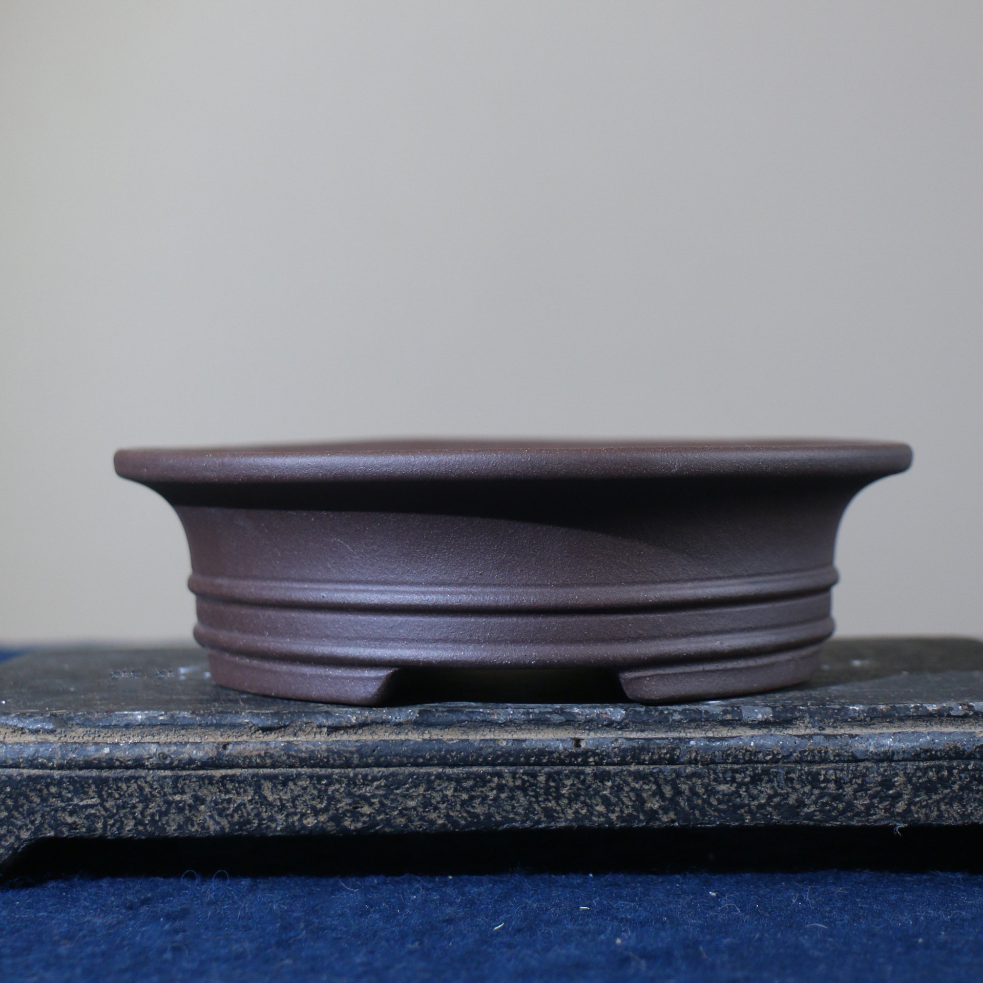 Round Purple Clay Bonsai Pot, picture 5 of 7