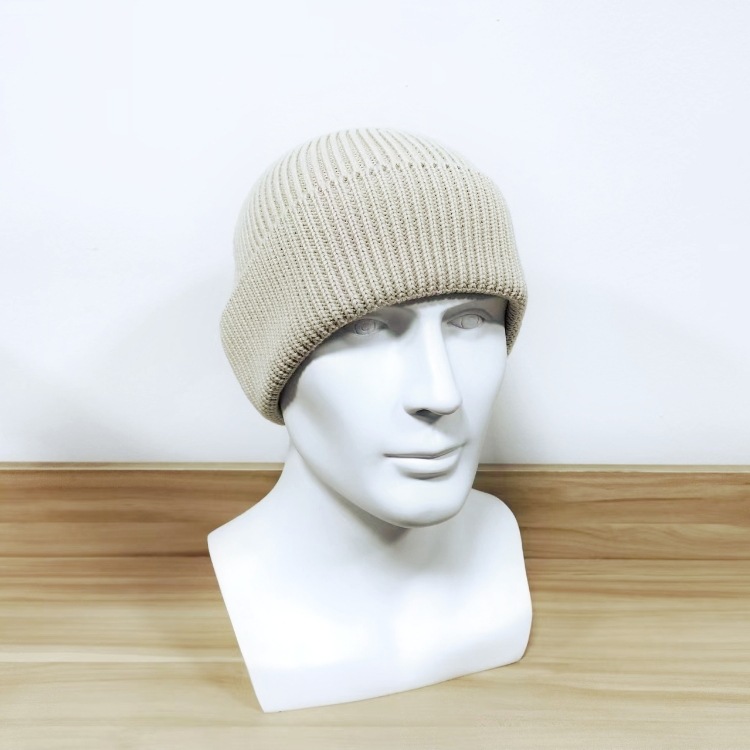 Thickened Knitted With Cotton Flip-up Lining, Outdoor Sports Ski Warm Hat