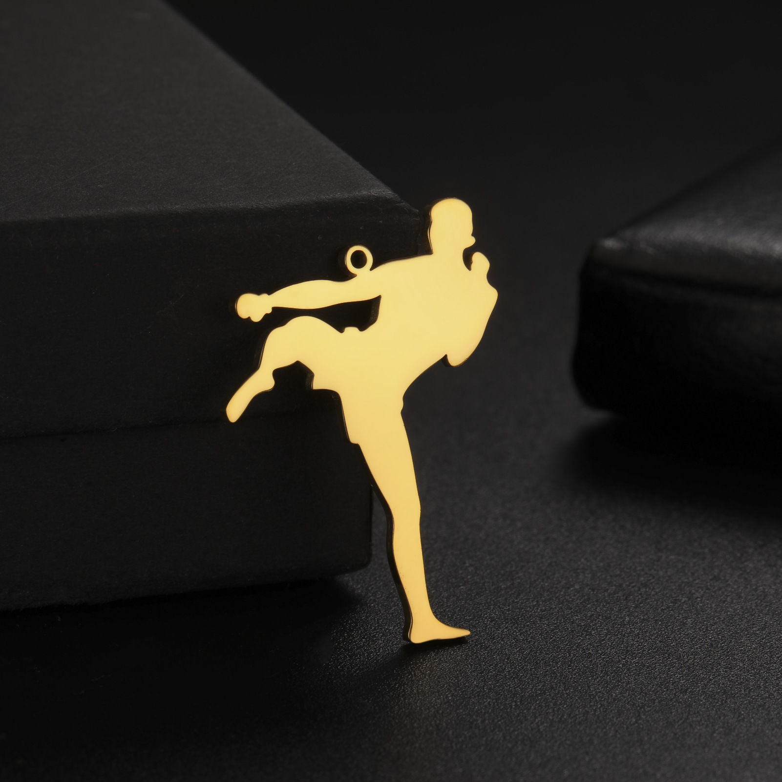 Handmade DIY Ornament Accessories 18K Gold Taekwondo Pendant