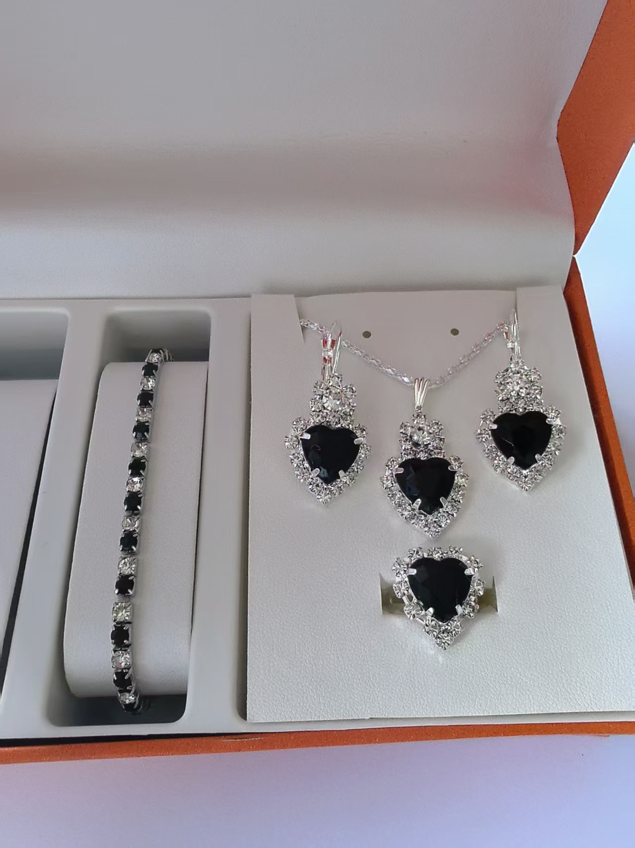 Crystal Necklace, Earring & Ring Set