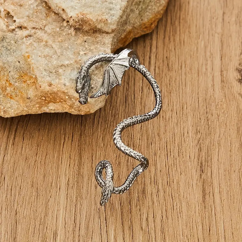 Women's Vintage Winding Clip-on Dragon Earrings