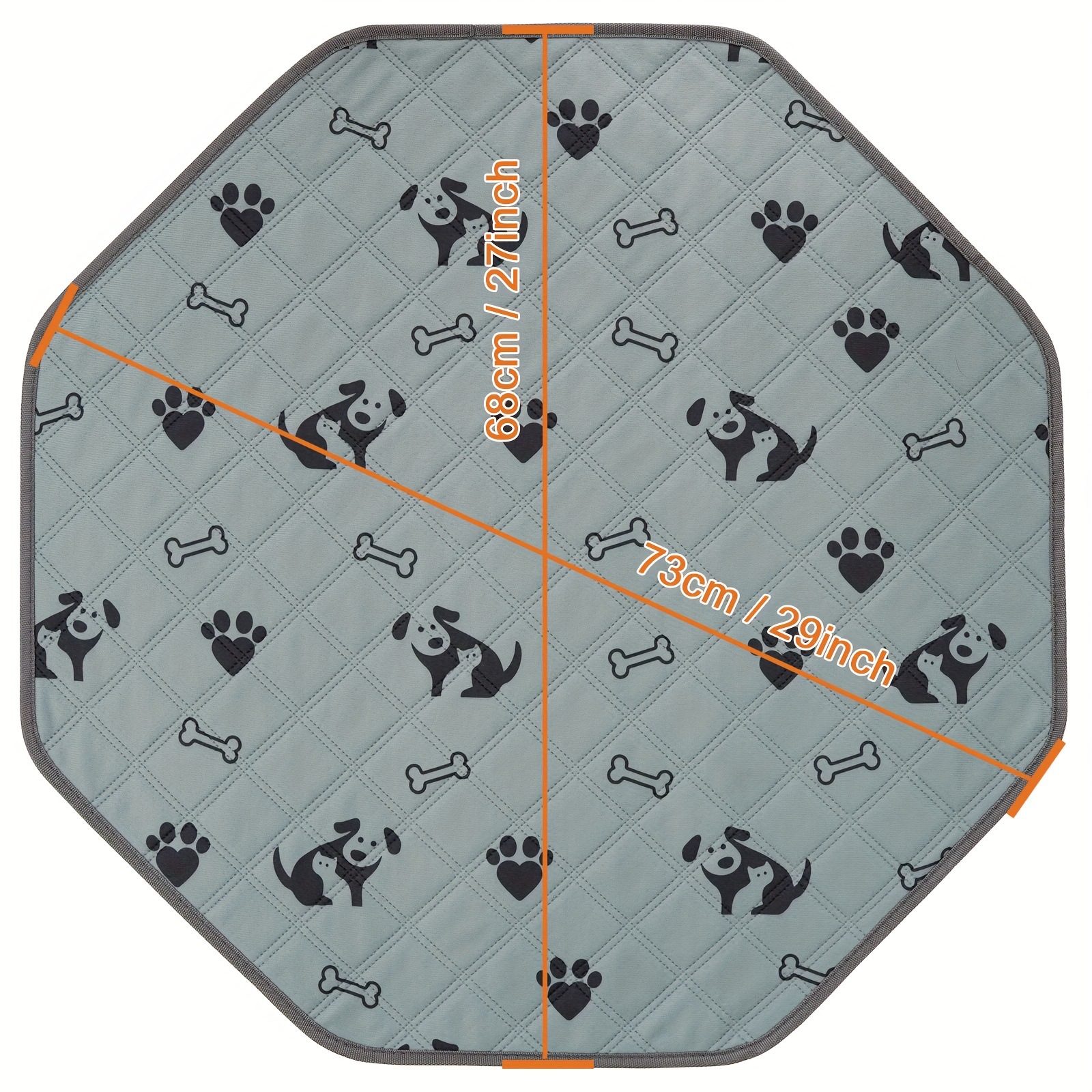 New Washable Octagonal Dog Potty Pad 8